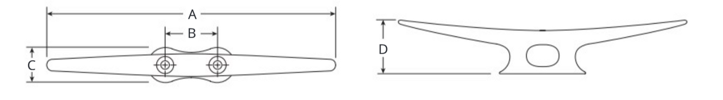Attwood 4" Aluminum Dock Cleat