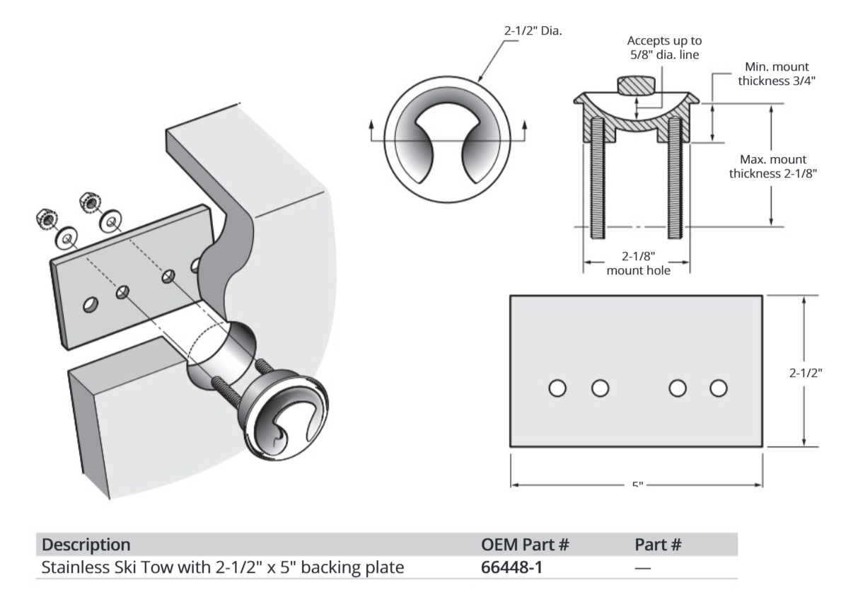 Attwood Ski Tow 2.5 Inch