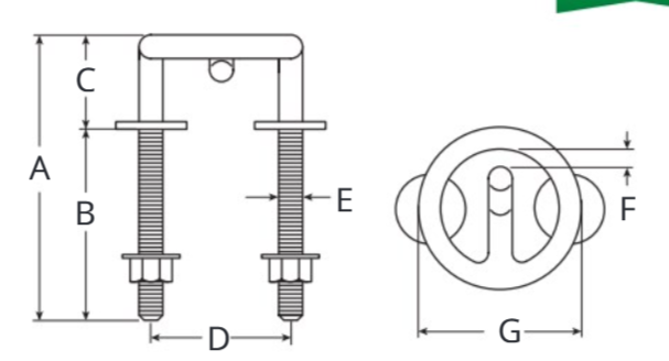 Attwood Ski Tow Ring 39mm Legs