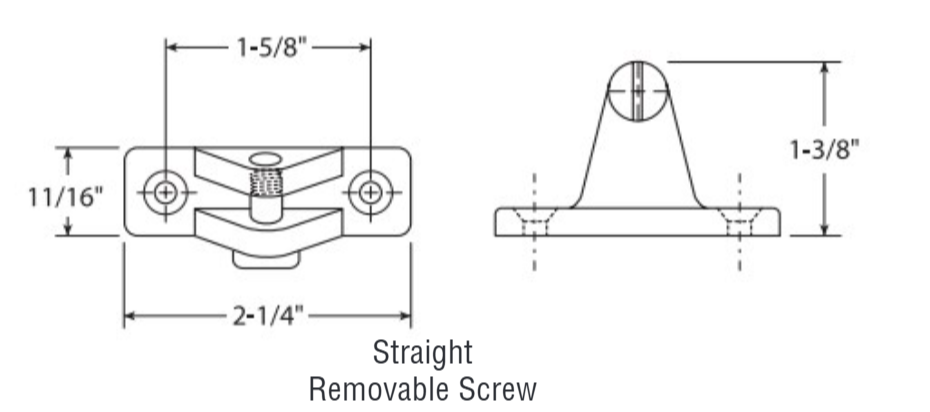 Attwood Hinge/.25 Bolt-dm