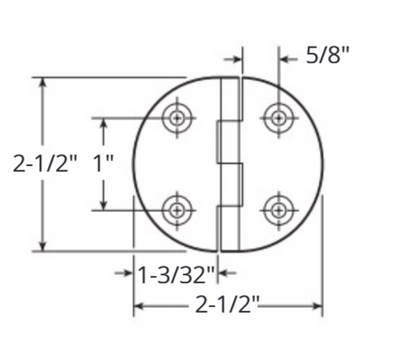 Attwood Ss Hinge 2.56"x2.56"