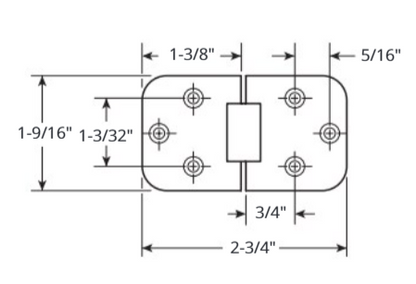 Attwood Flush Hinge (2.75x1.625)