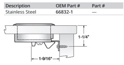 Attwood Rnd Slam Latch SS 3/8"scr