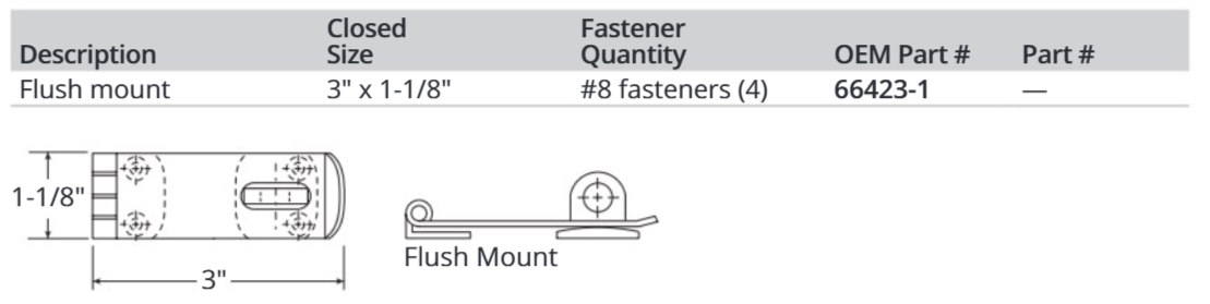 Attwood Hasp-swivel Flush (#8)