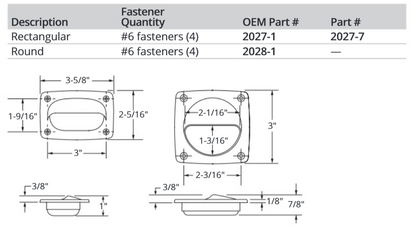 Attwood Round Flush Pull-Assy    