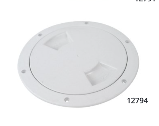 Attwood 6" Inspection Dk Plate-wh