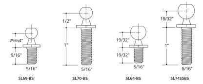 Attwood 10mm Ball Stud W/thrd
