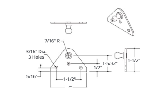 Attwood 40ssp3-1/3holes-ball Pem