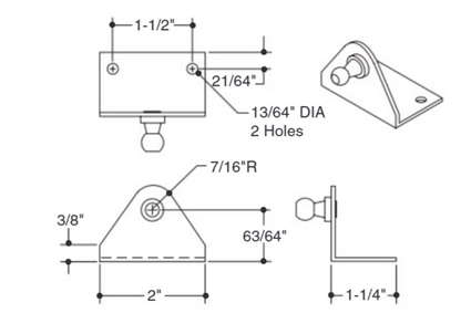 Attwood 90d Bracket W/rev 10 Mm B