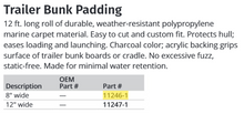 Attwood 8"x12' Trailer Bunk Carpe