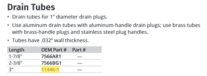 Attwood 3" Brass Receiver 1"od Bu