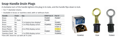 Attwood Econ Snap Drain Plug Disp