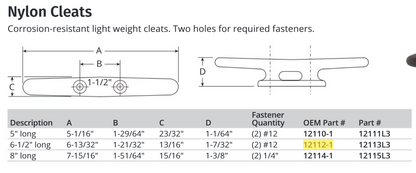 Attwood 6 1/2" Nylon Cleat