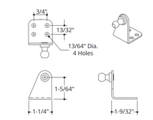Attwood Sm SS 90d Brkt W-4hole
