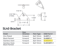 Attwood Ss Flat Brkt W/10mm Ball (Bulk)