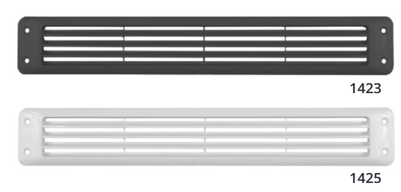 Attwood Vent-black Flush Louvered (Bulk)