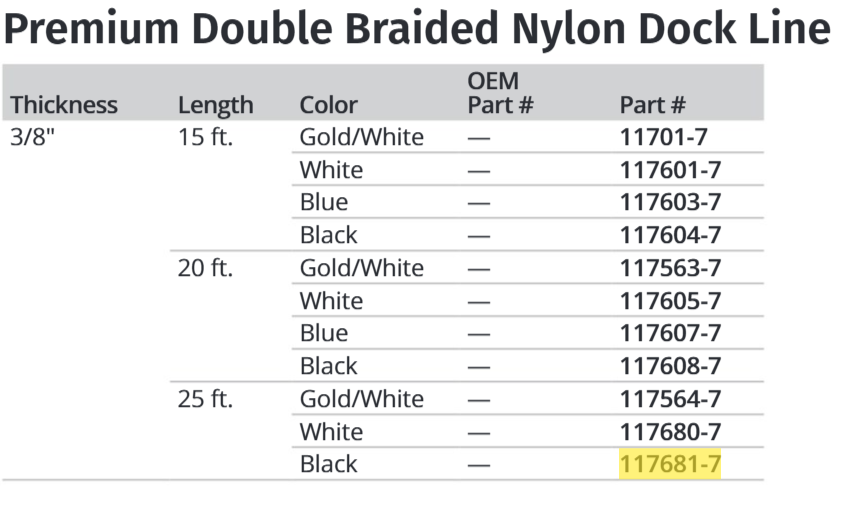 Attwood 3/8x25'dbl Braid Nylon Bk