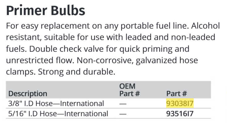 Attwood Primer Bulb-intl,3/8"