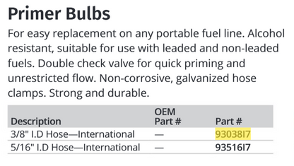 Attwood Primer Bulb-intl,3/8"