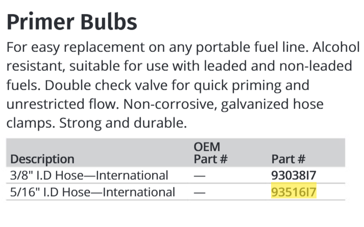 Attwood Primer Bulb-intl,5/16"