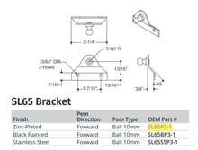 Attwood Offset Brkt W/ 10mm Ball