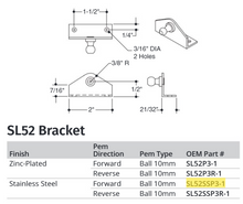 Attwood 90 Brkt W/ball Pem  Ss