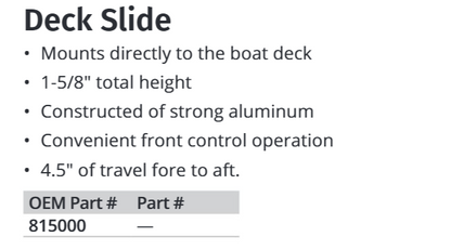 Attwood Positive Lock Alum Slide