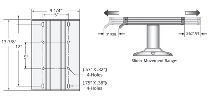 Attwood Slider Assy 0 Deg Rh Hdle