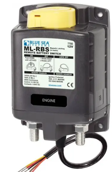 Blue Sea Systems Solenoid ML 500A 12V RBS With Manual Control DTM (Bulk)