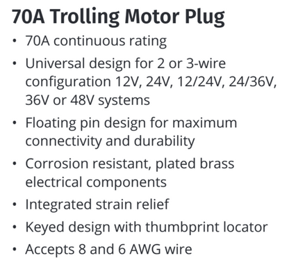 Marinco 70A Trolling Motor Plug