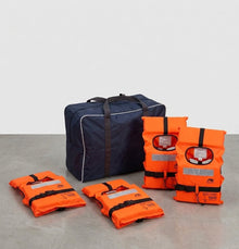 Tasche mit 4 oder 6 Sicherheitswesten (100N Adult - Pflichtweste)