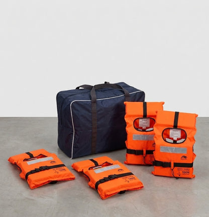 Tasche mit 4 oder 6 Sicherheitswesten (100N Adult - Pflichtweste)