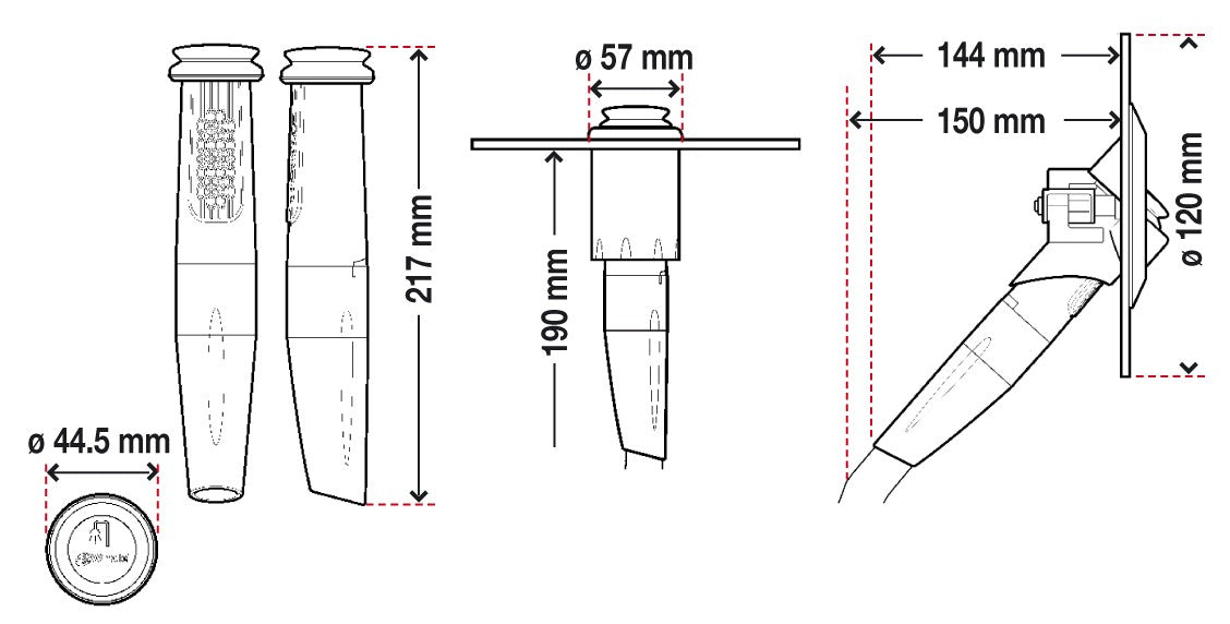 Whale Twist Deck Shower Retail Cold
