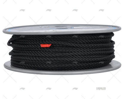 MOORING ROPE BLACK  6mm HIGH STRENGTH LIROS
