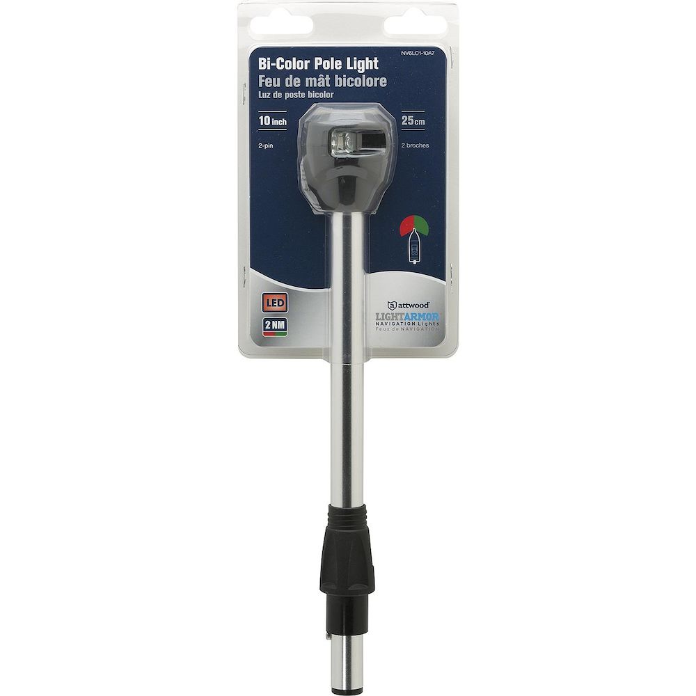 Attwood Asm-pole Lt,biclr,bnt,10"
