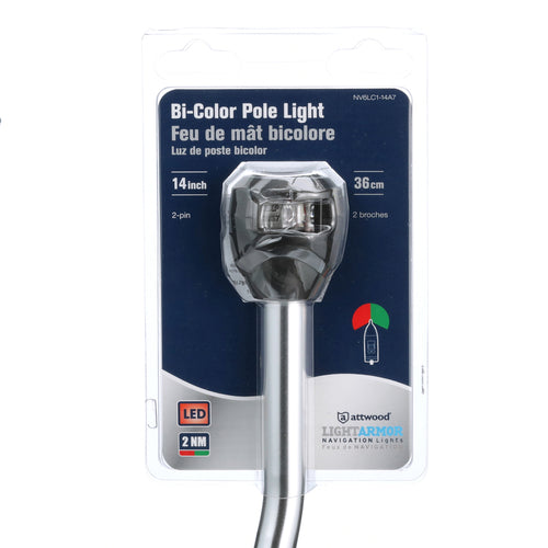 Attwood Asm-pole Lt,biclr,bnt,14"