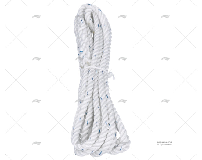 ROPE  POLYESTER 10mm / 6m WHITE W/EYE-SPLICE LIROS