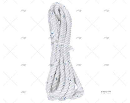 ROPE  POLYESTER 10mm / 6m WHITE W/EYE-SPLICE LIROS