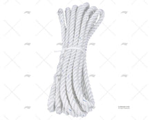 ROPE  POLYESTER 12mm / 6m WHITE W/EYE-SPLICE LIROS