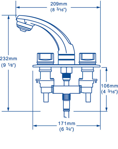 Whale Mixer Combo (white) 1/2"npt