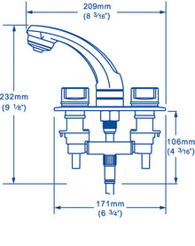 Whale Mixer Combo (white) 1/2"npt